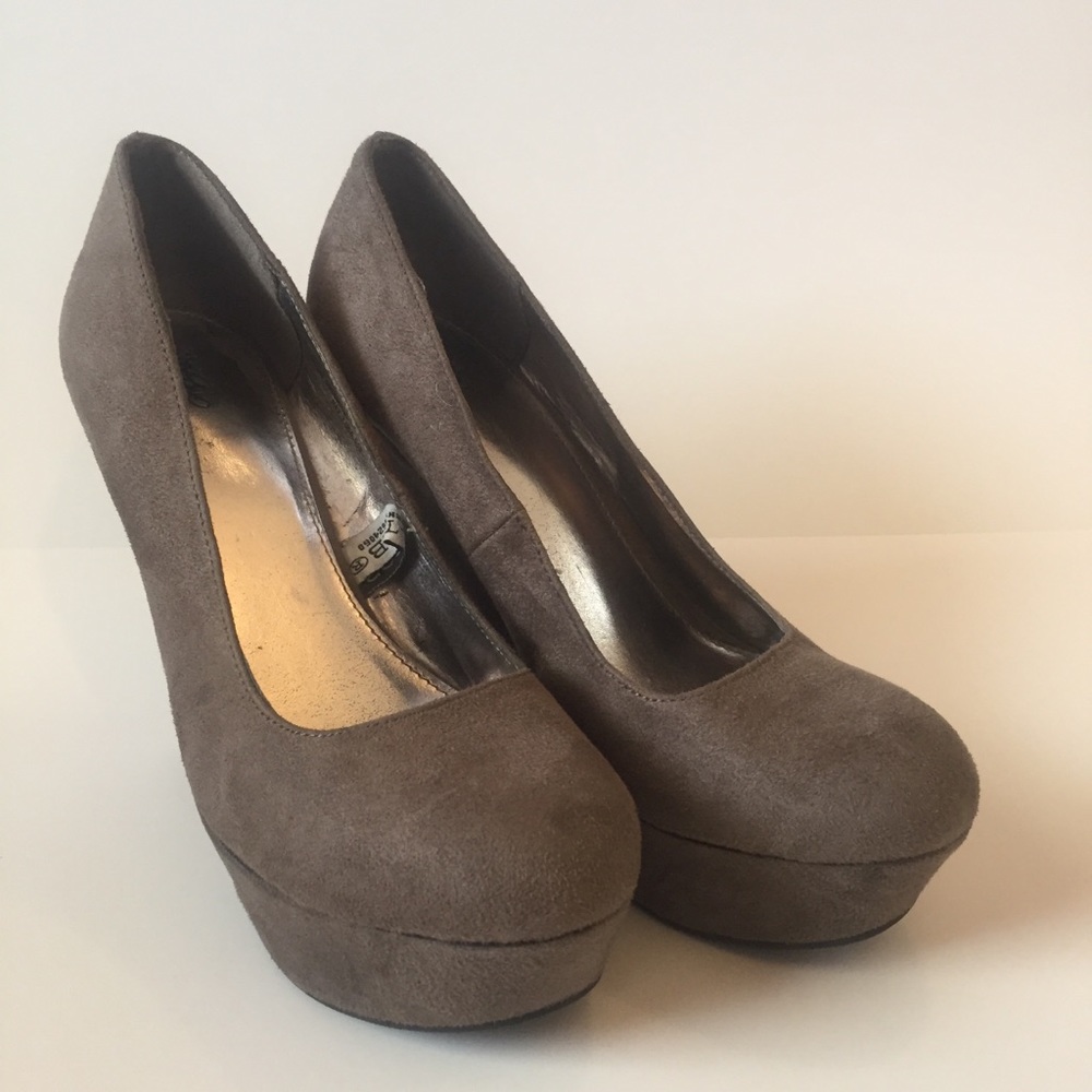 Mossimo Gray 5in Round-toe, Platform Wedges